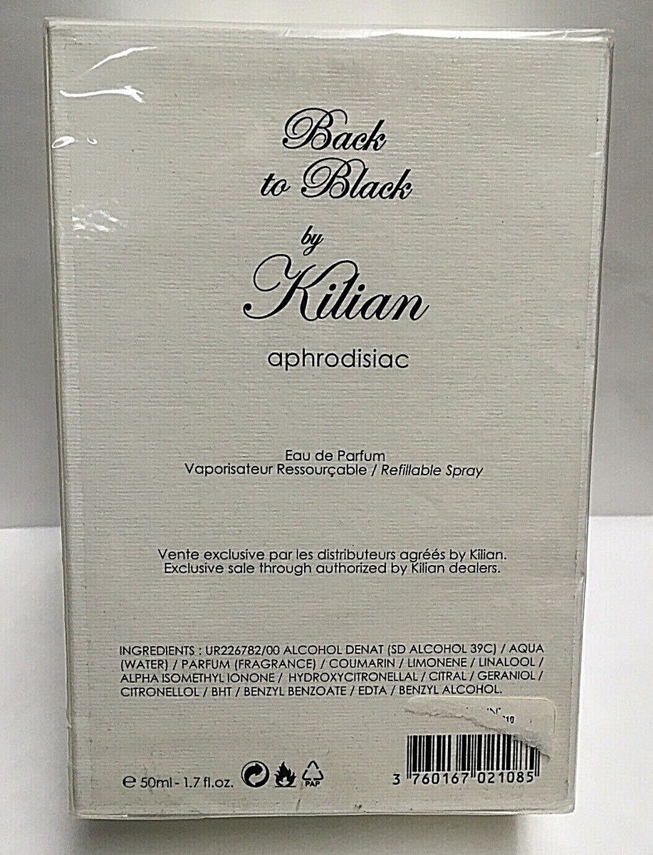 Kilian Back To Black aphrodisiac EDP Spray Unisex 50ml 1.7fl Kilian Back To Black aphrodisiac EDP Spray Unisex 50ml 1.7fl