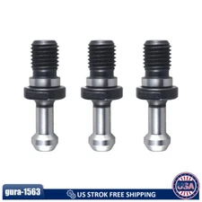 3Pcs M16 BT40 x 45 Degree Pull Stud Retention Knob For CNC Milling Tool Holders