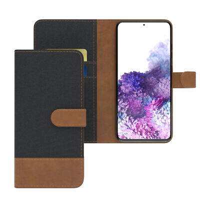 Tasche für Xiaomi Redmi Note 8 Pro Jeans Cover Handy Schutz Hülle Case Schwarz