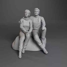 Lost In Space John and Maureen - 2 Styles - Outdoors and Chariot 3D Printed 1:24