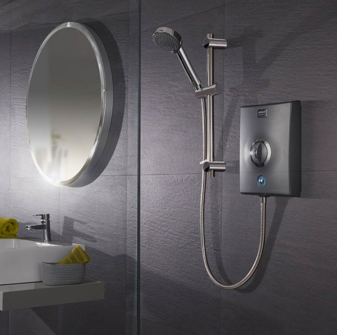 AQUALISA QZE10501 Quartz Electric Shower 10.5kw Quartz/Chrome RRP £749