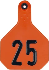 Y-Tex 4 Star Large Cattle Ear Tags Orange Numbered 1-25