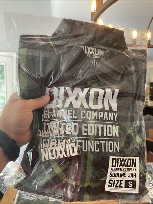 NIB DIXXON FLANNEL MENS SMALL ''THE SUBLIME JAH'' BAND SHIRT S Small BNIP