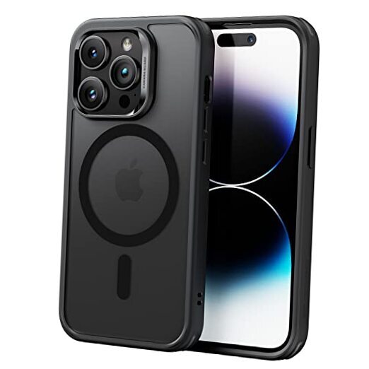 for Case, Compatible with MagSafe, Shockproof iPhone 14 Pro Frosted Black
