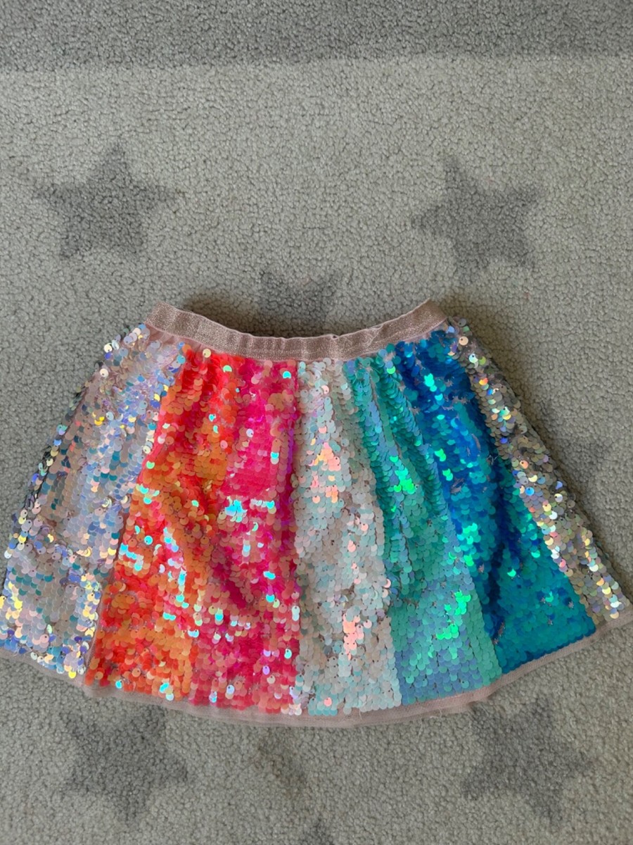 H&M 5-6 years kids girls multicoloured sequin skirt UK