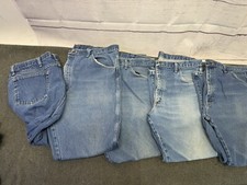 Vintage Rustler Blue Jeans LOT Mens 40x30 USA Made Talon Zipper 70s Denim Farmer