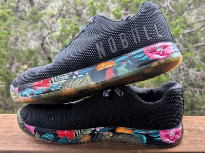 NOBULL Black Midnight Tropical Floral IMPACT Size 12 Sneakers