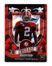 2021 Panini Prizm Draft Picks Collegiate Red Ice Patrick Surtain II  CRU 178