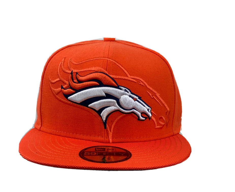 Denver Broncos NFL New Era 59fifty fitted Hat Orange size 3/8