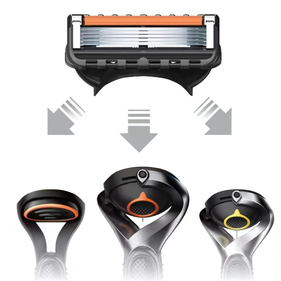 RAZOR BLADES FOR GILLETTE FUSION 5 PROGLIDE BLADES REPLACEMENT RAZOR + HANDLE - Image 3 of 4