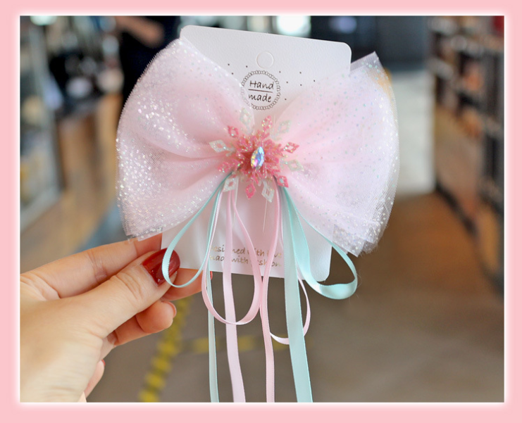 Baby Princess Crown Star Ribbon Flower Girl Fancy Party Kids