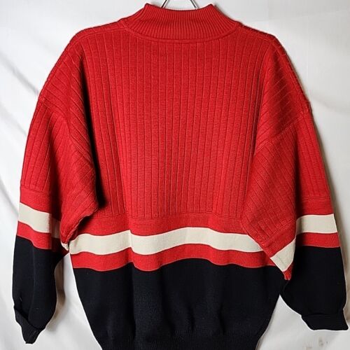 Bogner Men XL Embroidered Wool Blend Mock Neck Sweater WB Logo in Front - Picture 4 of 6