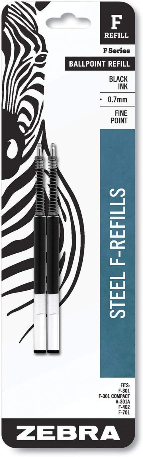 Zebra F301, F301 Ultra, F402, 301A, Spiral Ballpoint Pen Refills, 0.7Mm, Fine Po