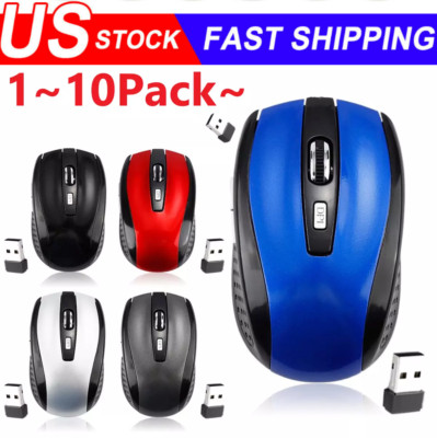 Wireless Optical Mouse Mice 2.4GHz USB Receiver For Laptop PC Computer DPI lot