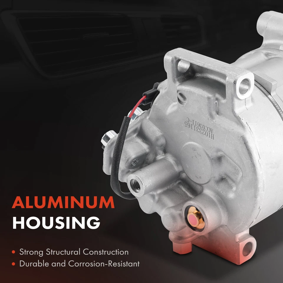 Compresor de aire acondicionado con polea de 5 ranuras para Mercedes-Benz B200 2006-2011 L4 2,0 L Foto 4 de 4