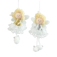 Engel AnhäNger Baumschmuck Set 4-Teilig Weihnachtsdeko Gold Silber 13,5Cm, 4
