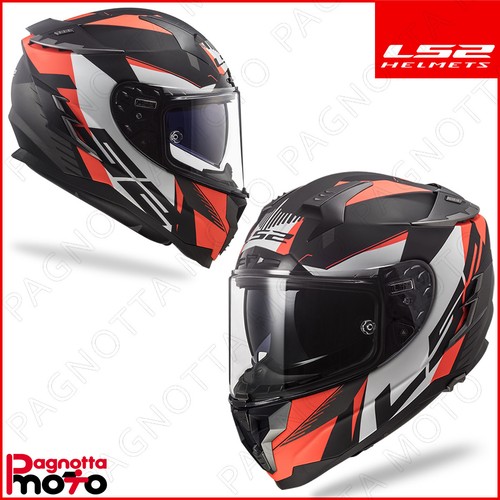 CASCO INTEGRALE DOPPIA VISIERA LS2 CHALLENGER HPFC FF327 SQUADRON ARANCIONE  FLUO | eBay
