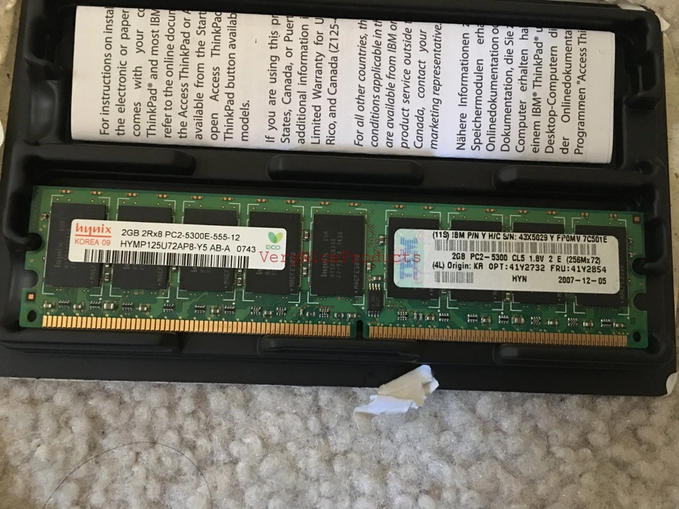 NEW MEM-7828-I3-4GB 4GB 2X2GB Memory Spare Two 2GB DIMM for Cisco MCS 7828-I3 - Image 3 of 3