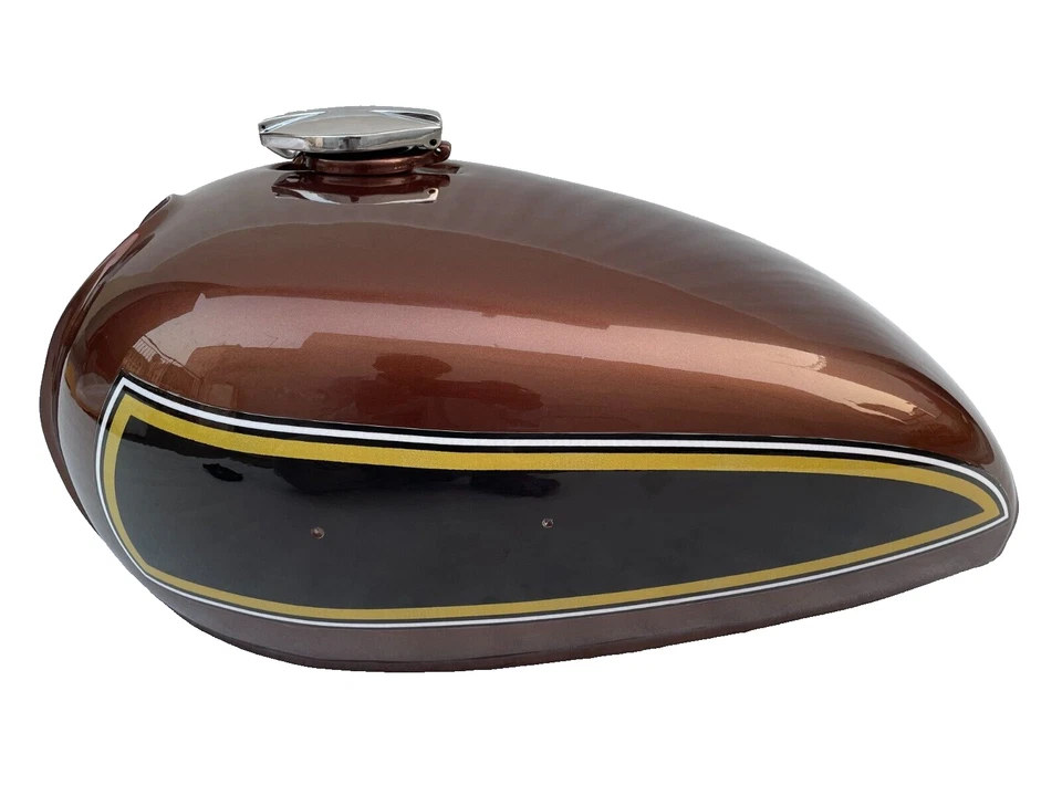 Honda CB550 CB550K 1974-75 Candy Garnet Brown Painted Petrol Fuel Gas Tank Steel - Imagem 2 de 4