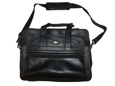 New Samsonite Black Faux Leather Expandable L...