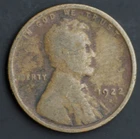 1922-D LINCOLN WHEAT CENT, "GOOD" CONDITION, LOW MINTAGE DATE, #2266