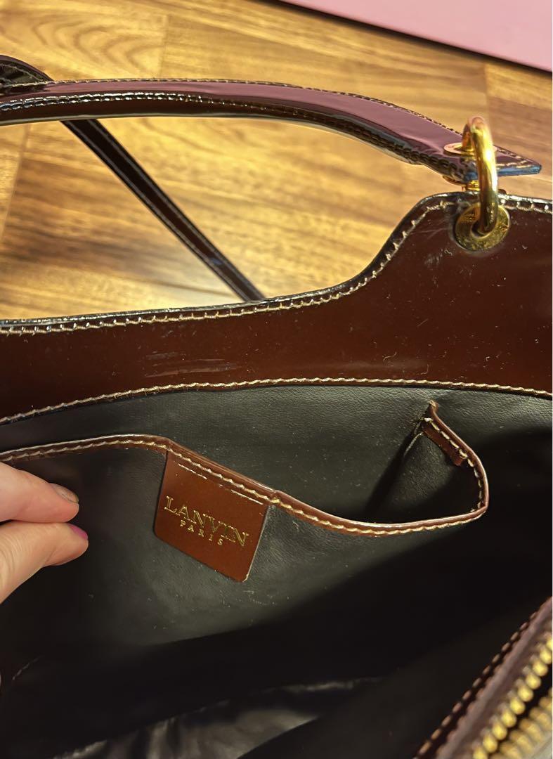 LANVIN Shoulder bag brown Black 2way Leather suede zip LANVIN Shoulder bag brown Black 2way Leather suede zip