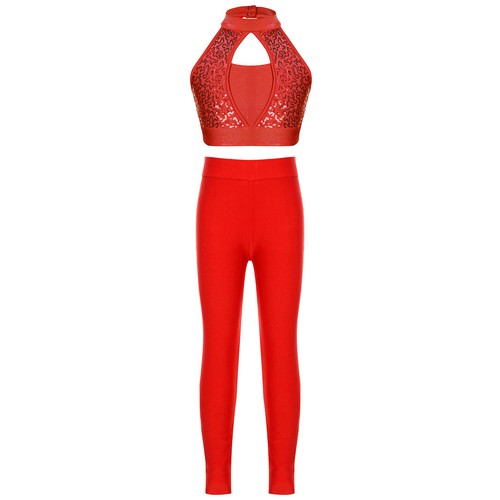 Kids Girls Tracksuit Yoga Vest And Tights Stretchy Sweatsuit Vacation Summer - Picture 29 of 58