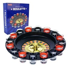 Roulette Trinkspiel mit Shotgläsern - ca. 30 cm Partyspiel für Erwachsene