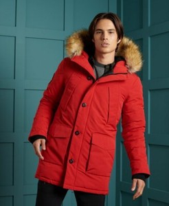 superdry red parka