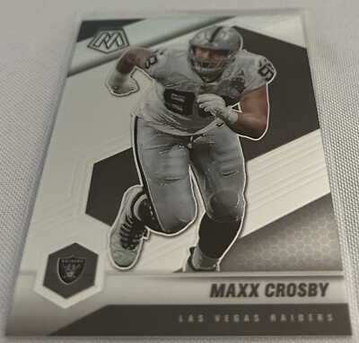 2021 Panini Mosaic Football Maxx Crosby Las Vegas Raiders base card #110