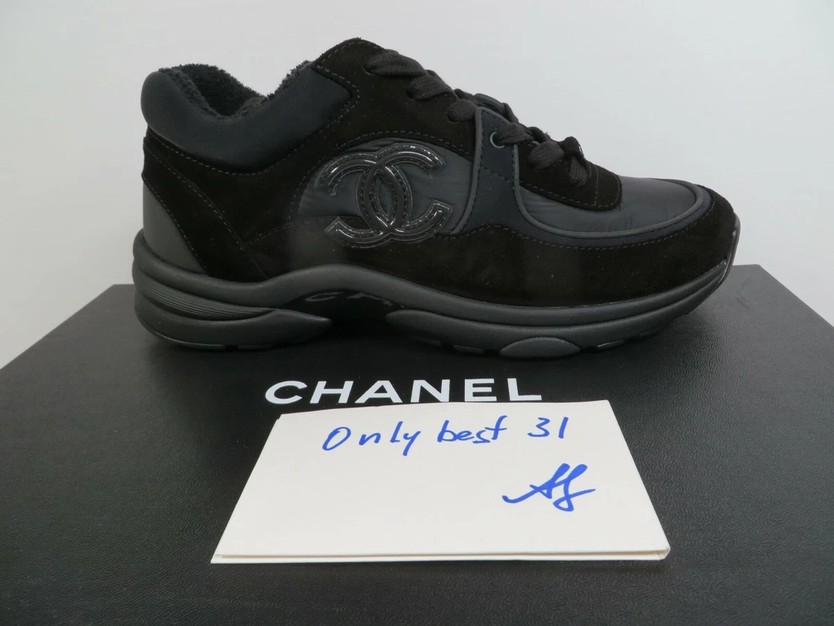 Chanel 22S G34360 black sneakers runners trainers 35.5-39.5 EUR sizes