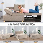 Folding Ottoman Sofa Bed Convertible Chair 4-in-1 Multi-Function Sleeper Sofa+?