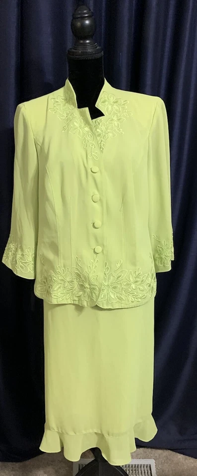 Traje Plaza South Mujer 2 Piezas Verde Lima - Talla 14 W Foto 2 de 4