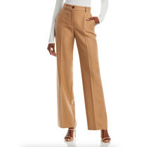 298 HUGO BOSS Camel Brown 100 Virgin Wool Tireka 1 Wide Leg Pants Women's US 4