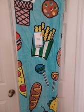🍕 NEW Snacks Beach Towel NWT 62x32' Pool Kid's Girl Pizza Fries Ice Cream Fun