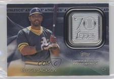 2021 Topps 70th Anniversary Manufactured Logo Blue Reggie Jackson Patch HOF 0t2