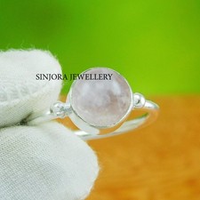 Rose Quartz Gemstone 925 sterling silver handmade Gift ring US size 5 to 13