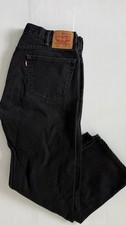 Vtg Levis Jeans Mens 38x30 Black 505 Regular Fit Straight Leg Denim EUC Y2K