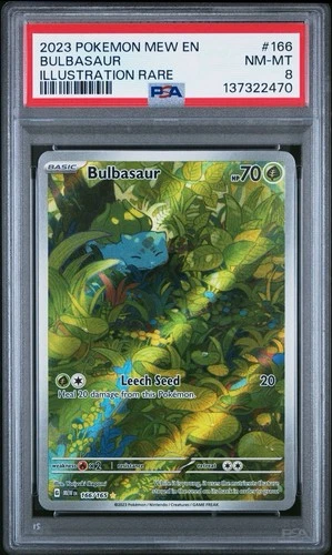Bulbasaur 166/165 Scarlet & Violet Illustration Rare Holo Graded PSA 8
