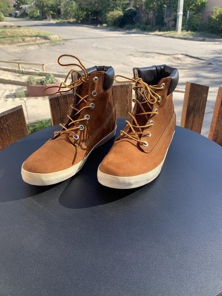 Women Timberland Boots Orange Nubuck 39 #NY46