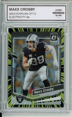 2023 Donruss Optic #100 Maxx Crosby Electricity #/69