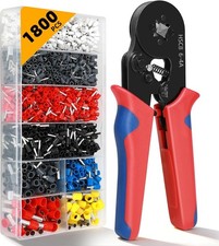 Ferrule Crimping Tool Kit - 1800PCS Wire Ferrules AWG 23-7 with Self-Adjusting