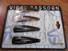 1999 Vidal Sassoon 4 pack 2in Metal Snap Barrettes 11313 NOS