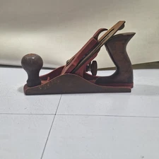 VINTAGE Sears Smooth Wood Plane 9" - Red with Wood Handles