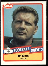 1989 Swell Greats Jim Ringo #112 Green Bay Packers