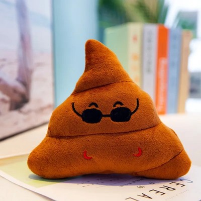 20cm Cool Sunglasses Poo Plush - Funny Expression Stuffed Toy Gift for Friend