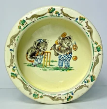 VTG Childs Bowl Dish Falcon Playtime Koala Kangaroo Nursery Porridge England
