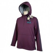 NWT Under Armour Boys Kids Purple Teal UA Logo 1/4 Zip Hoodie YMD/M