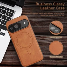 Leather Soft Magnetic Mag Safe Case For Google Pixel 10 Pro XL/10 /9 Pro XL/9A