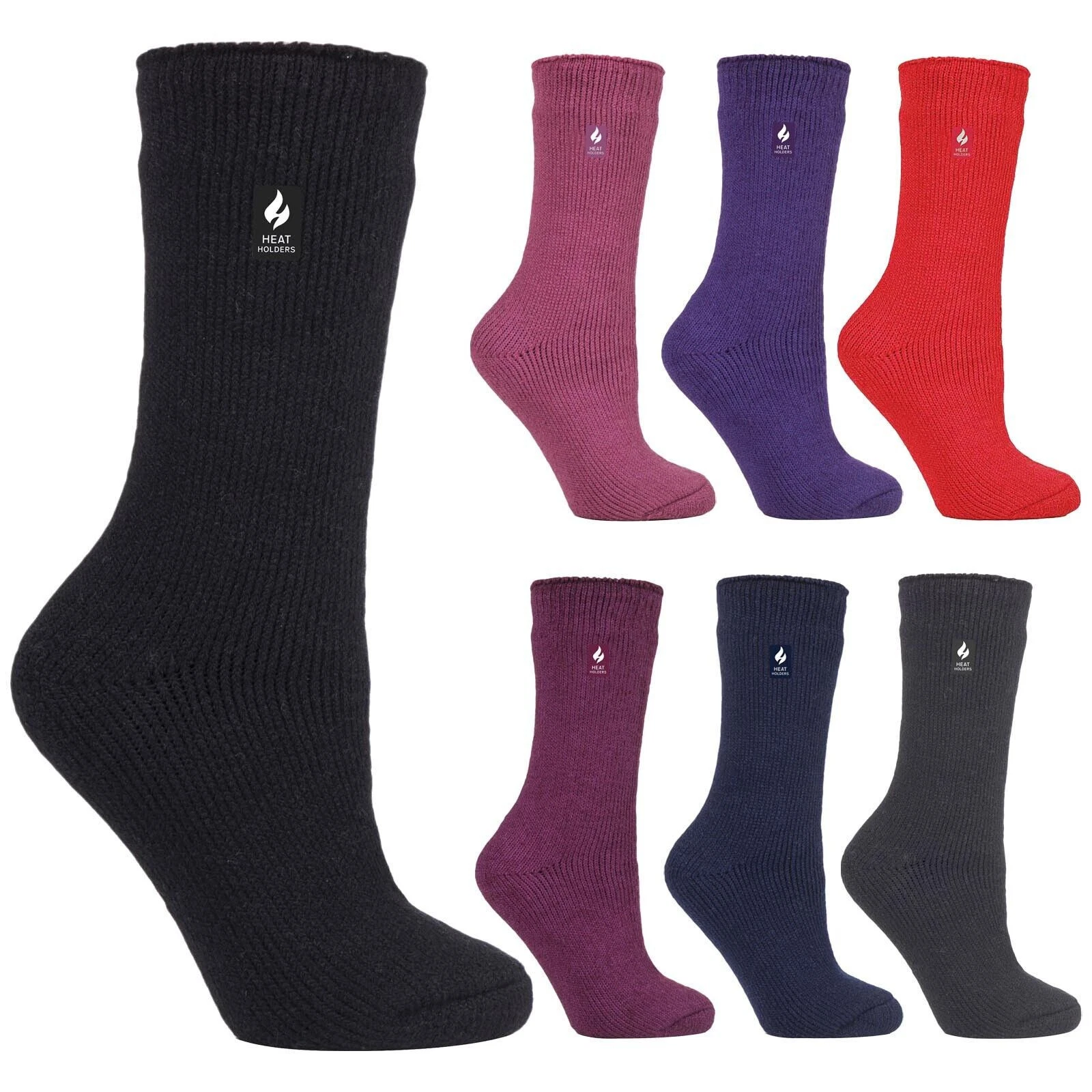 Heat Holders - 2 pair Multi Pack Women's Original Winter thick Thermal Socks
Opens in a new window o
